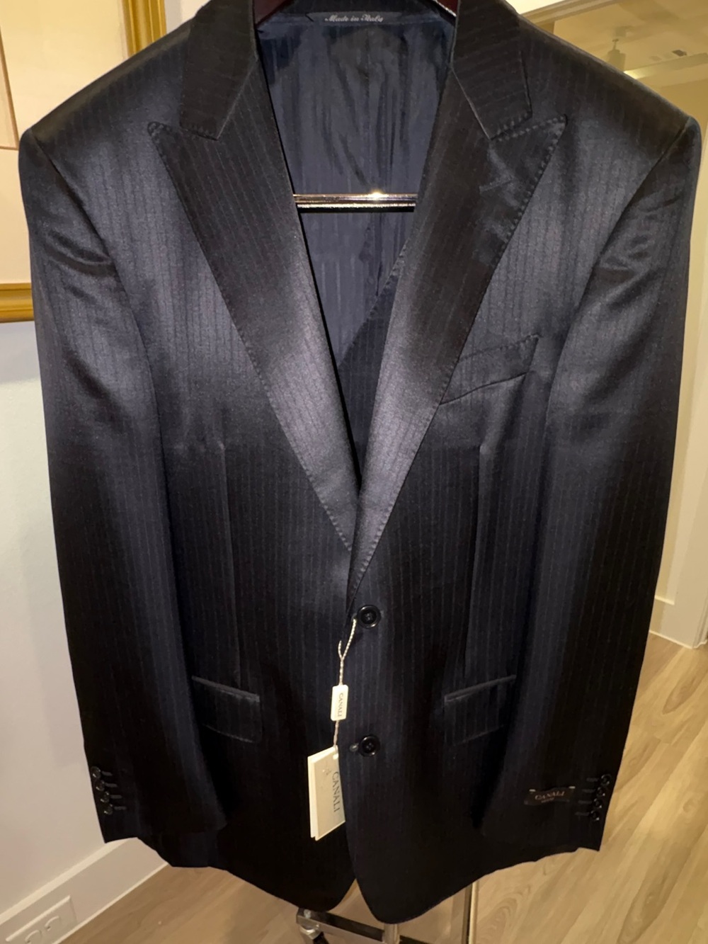 Canali Wool-Silk Blend Three Piece Suit Black IT 52 R / US 42 R NWT